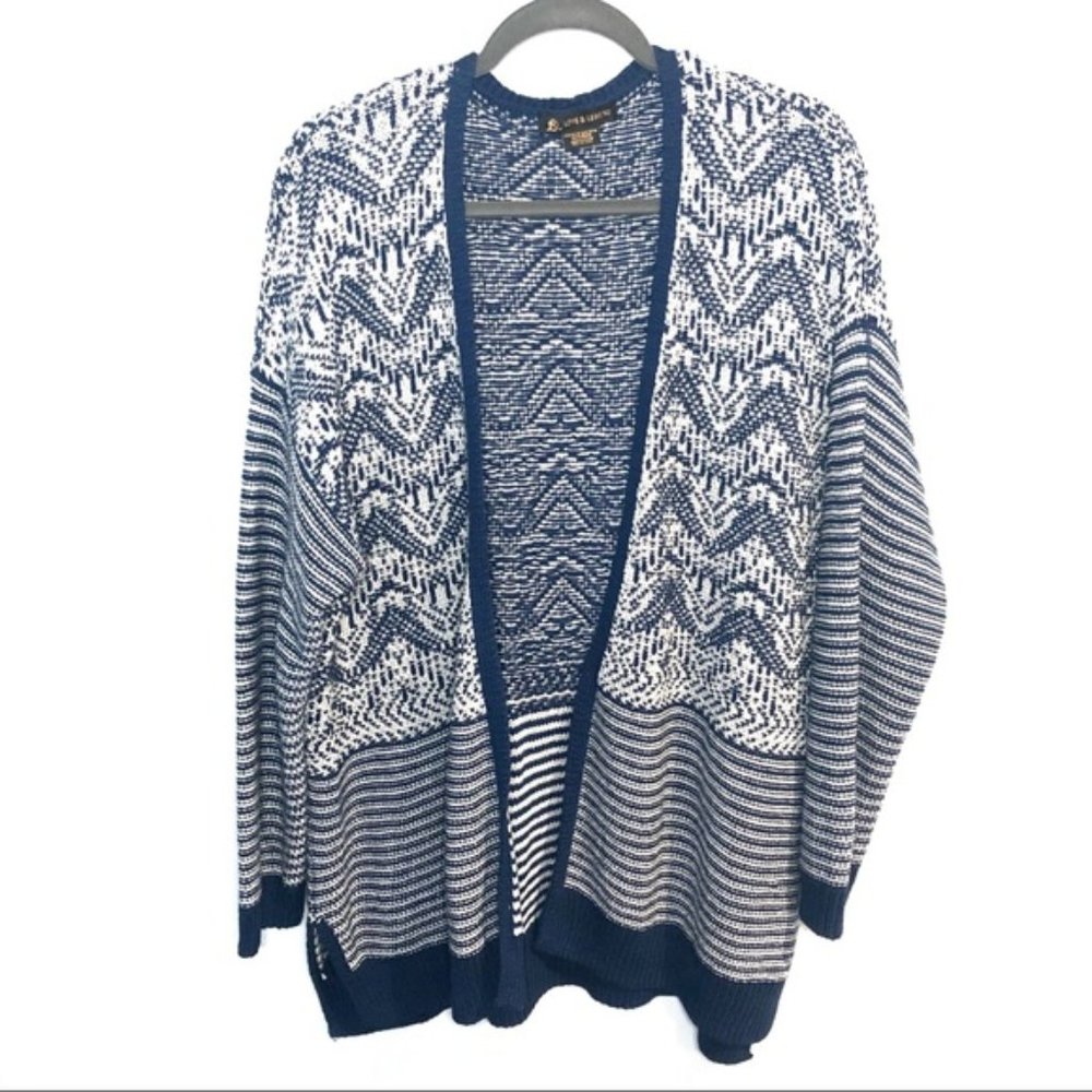 Love & Legend Blue and White Knit Cardigan